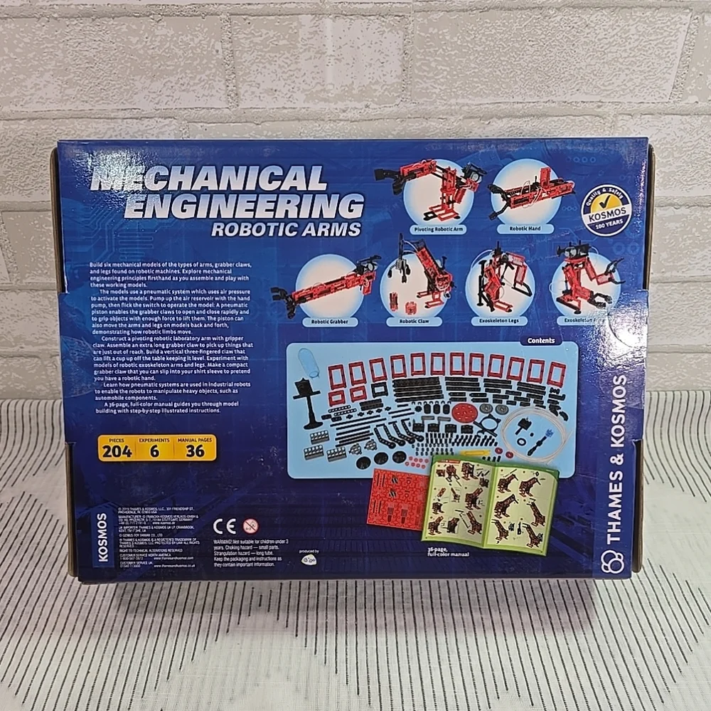NEW Thames & Kosmos: Mechanical Engineering: Robotic Arms Experiment Kit